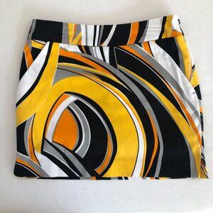 Loudmouth Yellow Swirl Skort Size 0 Golf Tennis